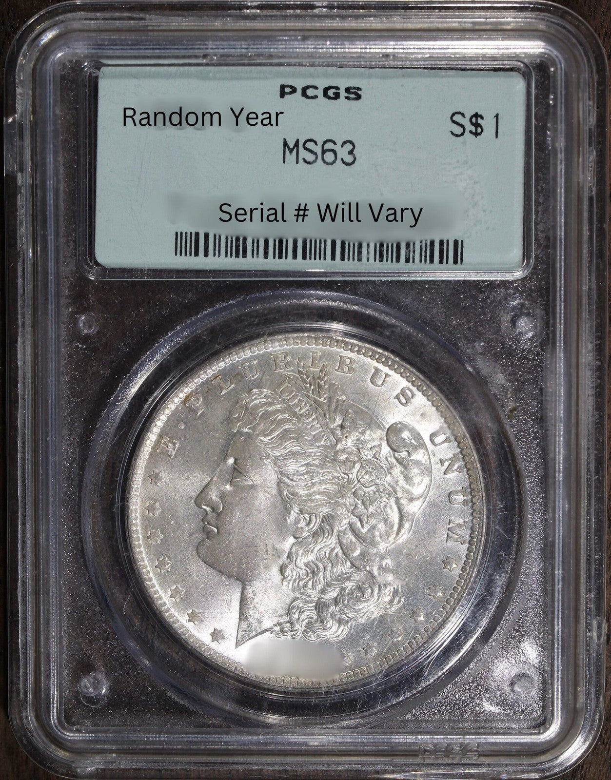 (1) Random Year 1878-1904 (MS63) Morgan Silver Dollar PCGS Old Green Holder OGH