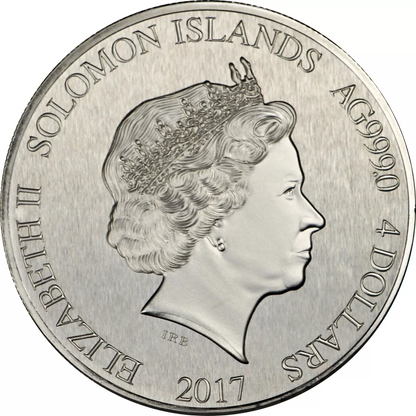 1.5 Ounce Silver Solomon Islands $4 Statue of Liberty Reverse Proof 2017