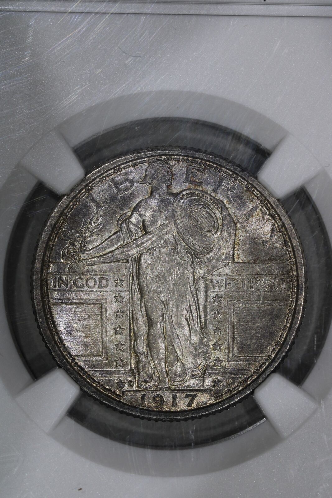 1917-D (MS 64 FH CAC) Type 1 Standing Liberty Quarter 25c NGC Graded Coin