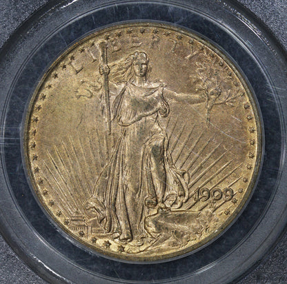 1909/8 (MS63) Saint-Gaudens Gold Double Eagle $20 overdate PCGS OGH