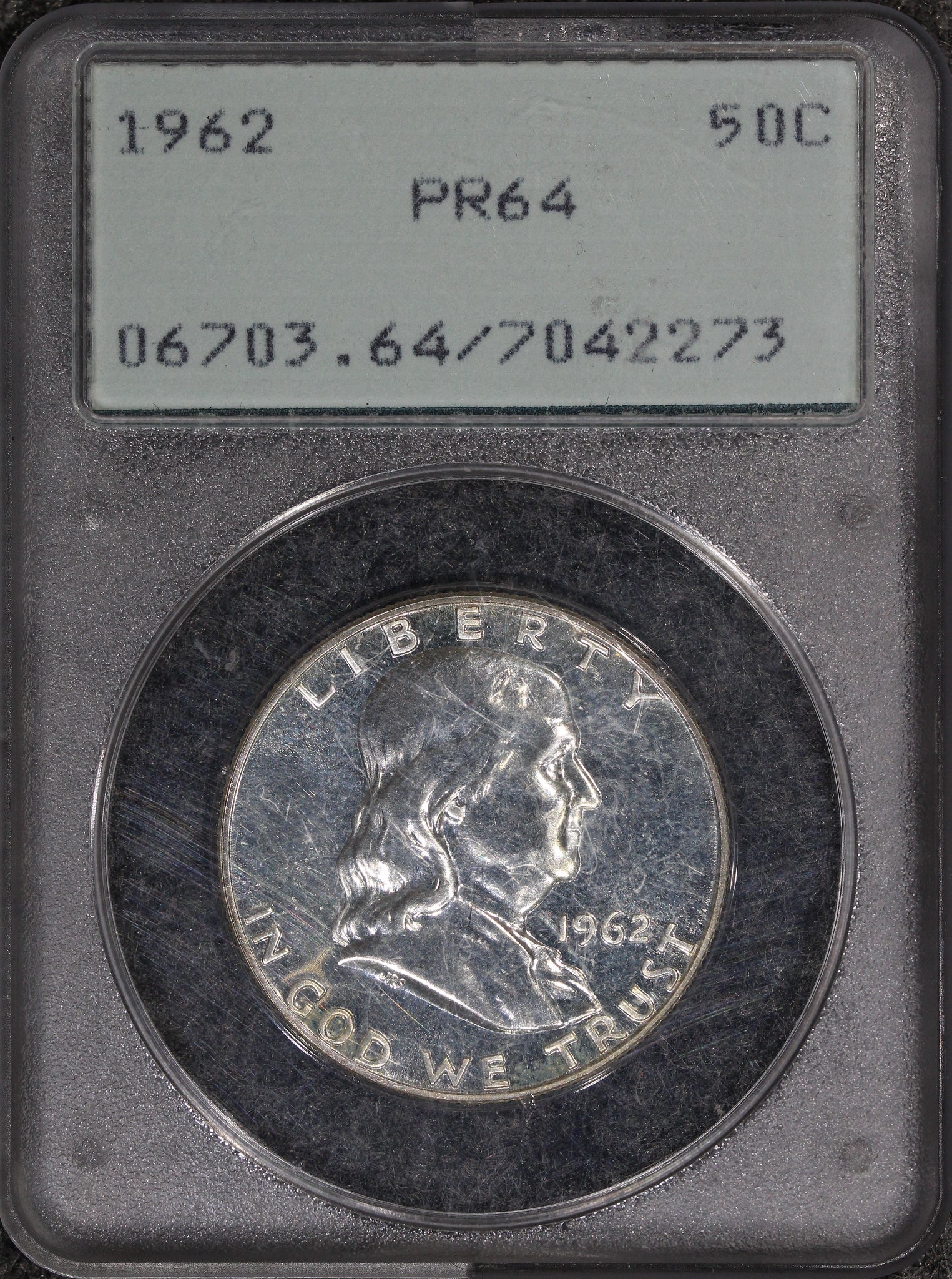 1962 (PR64) Proof Franklin Half Dollar 50c PCGS Rattler