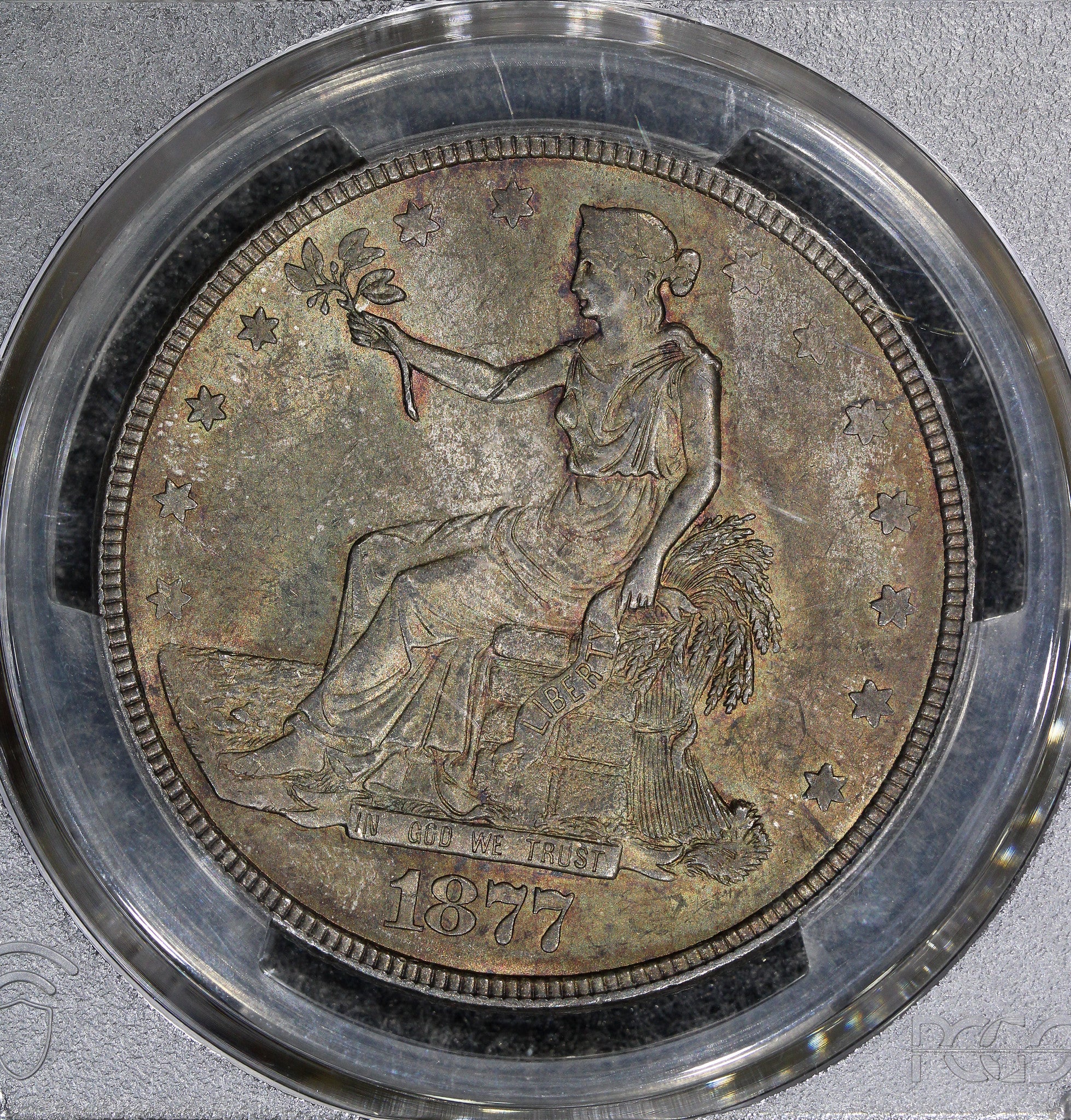 1877 (MS63) $1 Trade Silver Dollar PCGS