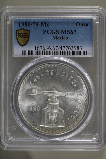 1980/79-Mo Mexico 1 Onza PCGS MS67