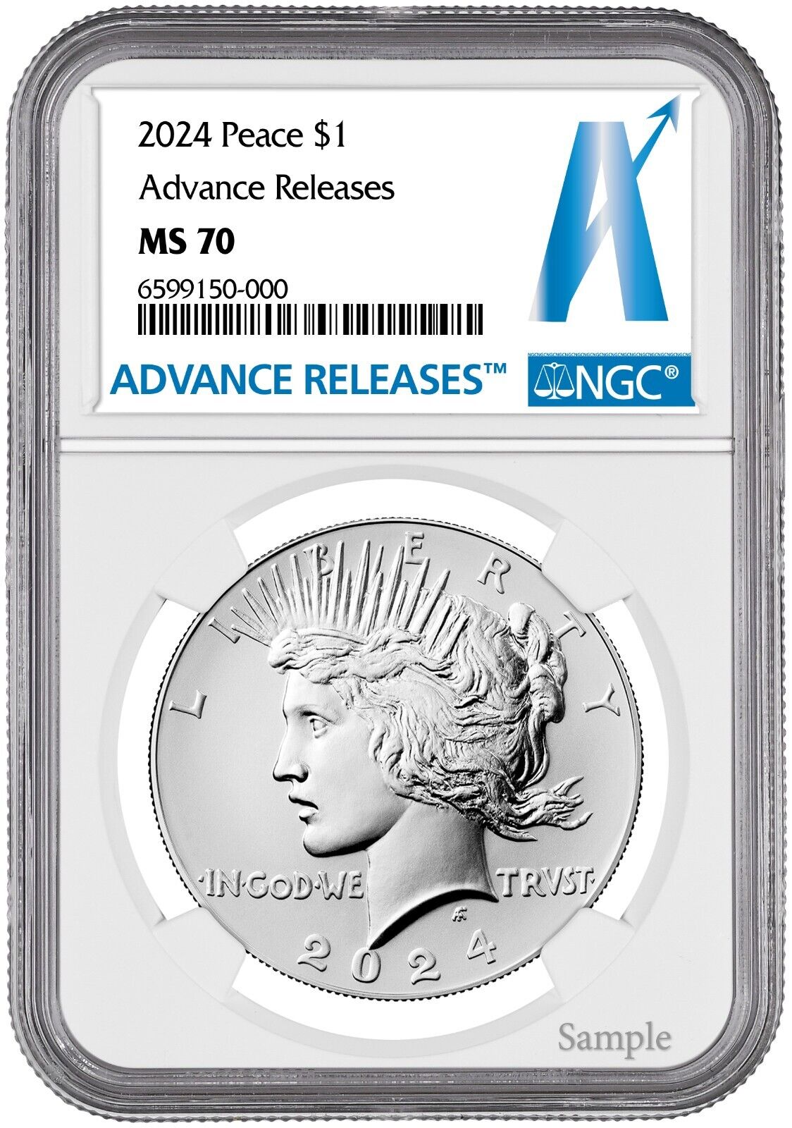 2024-P (MS70) Morgan & Peace Silver Dollar (2 Coin Set) Advanced Release AR NGC