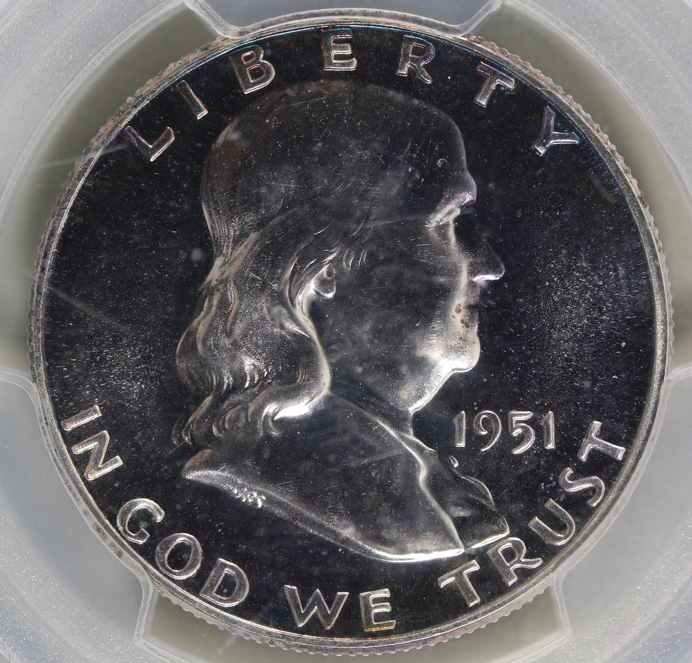 1951 Franklin Half Dollar 50c PCGS PR66 CAC - Lovely Toning