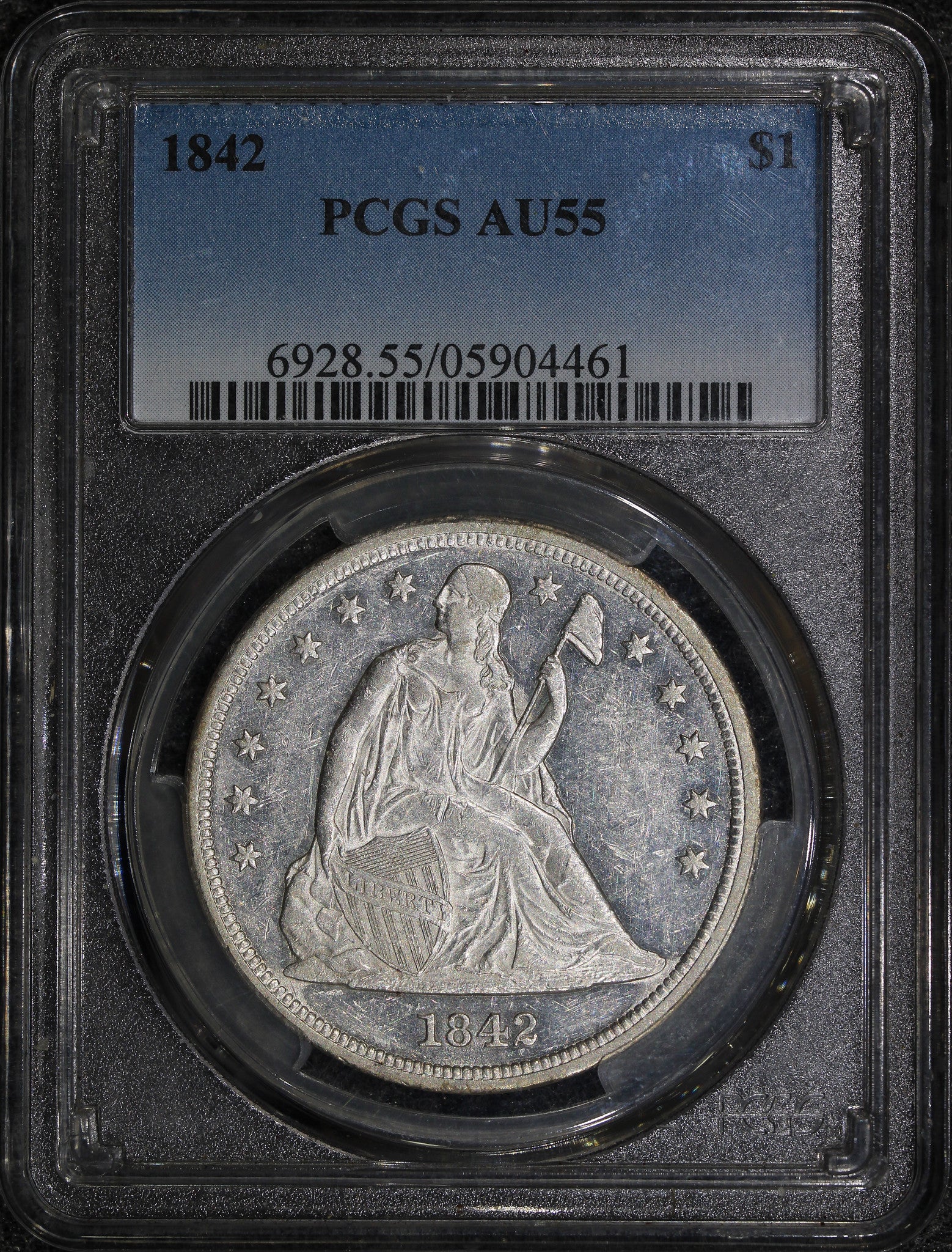 Seated Liberty Silver Dollar PCGS