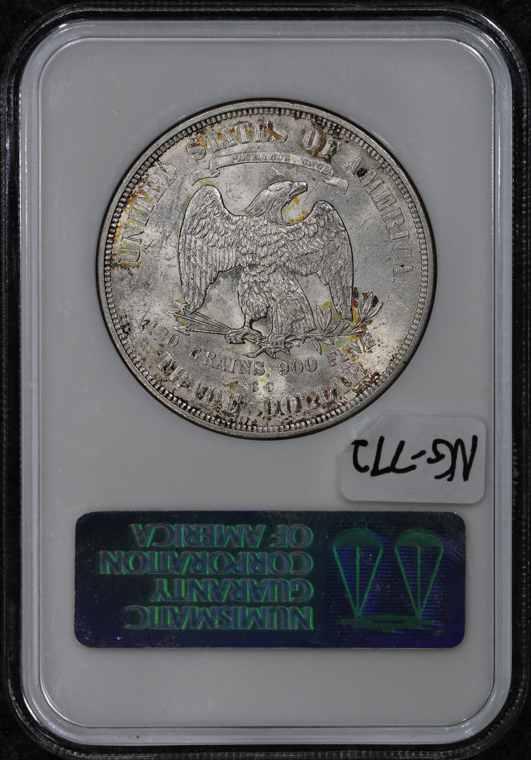 1875-CC (MS60) Trade Silver Dollar (Carson City) T$1 NGC Fatty