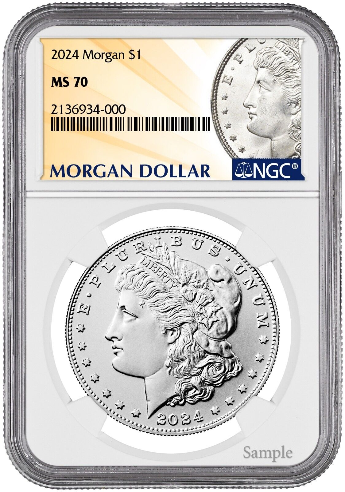 2024-P (MS70) Morgan & Peace Silver Dollar (2 Coin Set) NGC