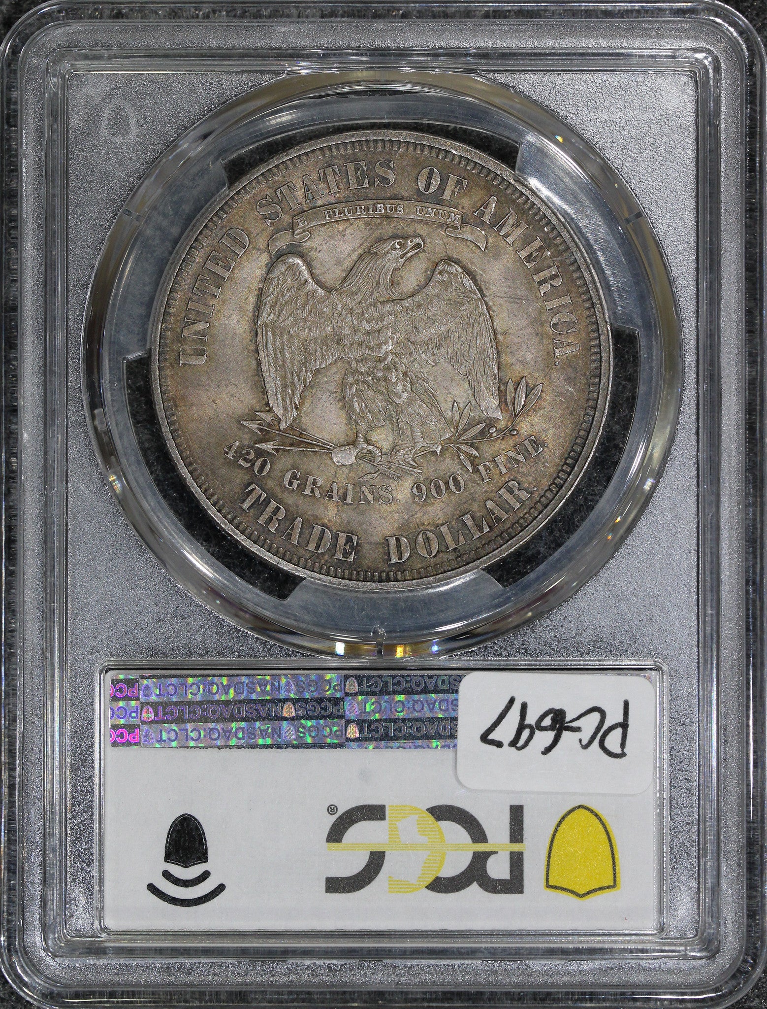 1876 (MS62 CAC) $1 Trade Silver Dollar (obv 1, rev 2) PCGS