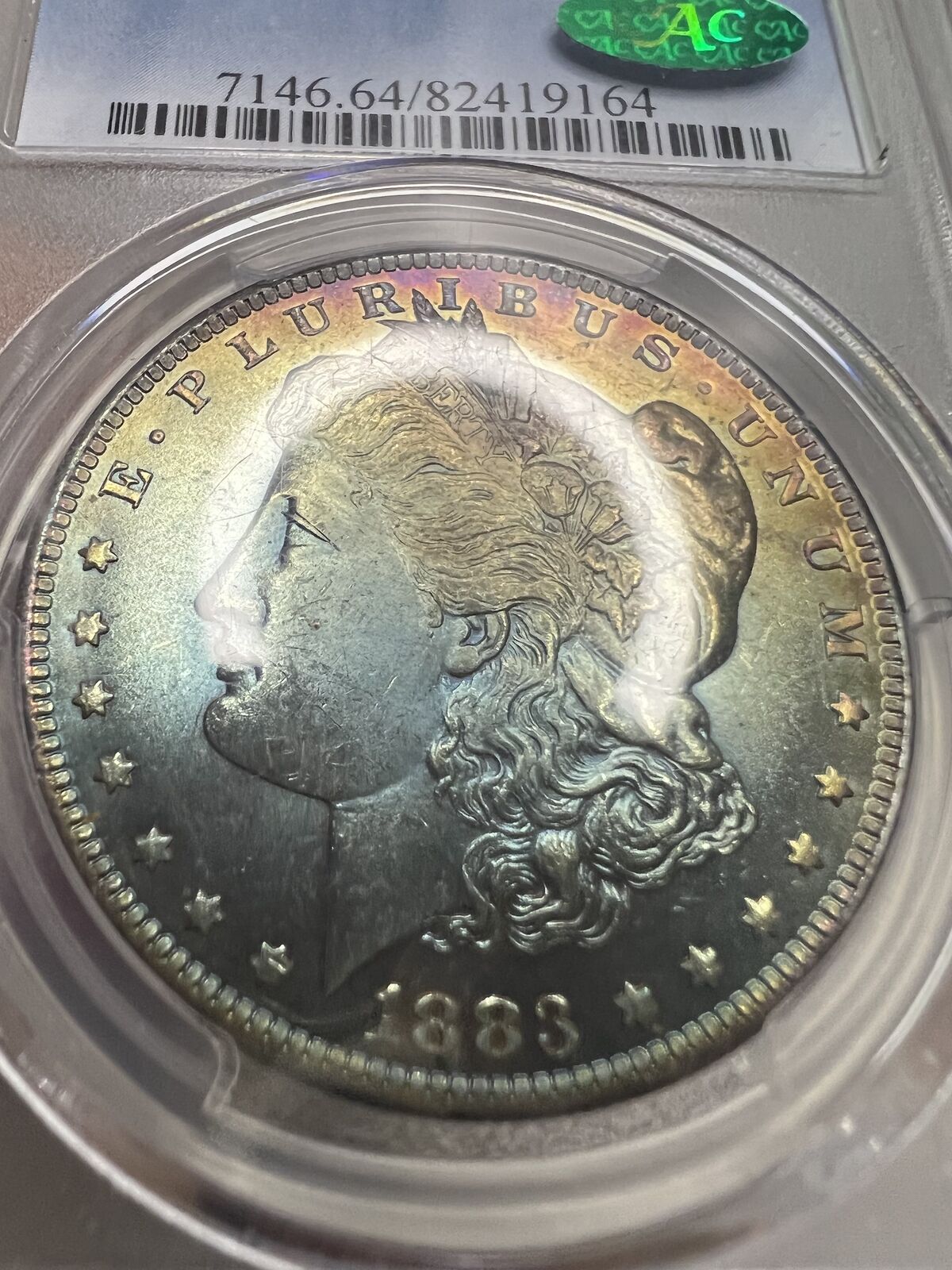 1883-O (MS64 CAC) Morgan Silver Dollar $1 Toned PCGS Graded Coin