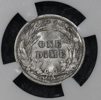 1914-D (MS62) Barber Dime 10c NGC