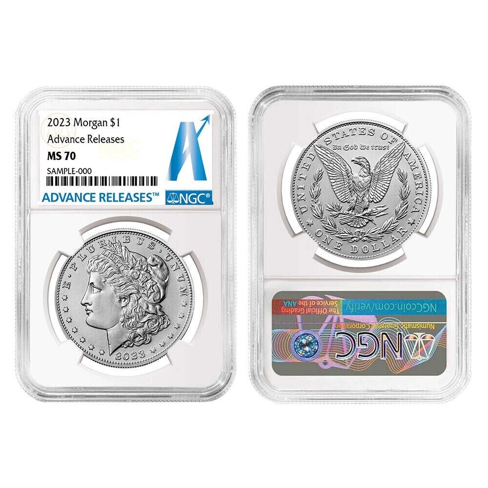 2023 Morgan & Peace Dollar $1 (MS70) NGC Advance Releases AR - 2pc Coin Set