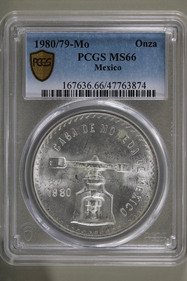 1980/79-Mo Mexico 1 Onza PCGS MS66