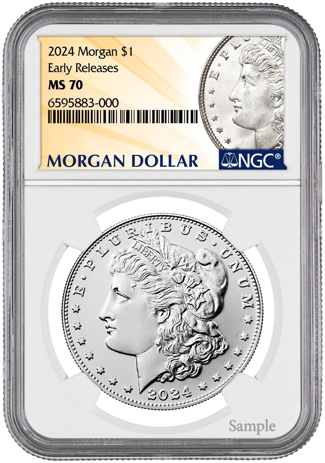 2024-P (MS70) Morgan & Peace Silver Dollar (2 Coin Set) Early Release ER NGC