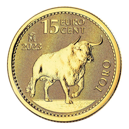 2023 1/10th oz Gold Spanish Toro Gold Bull Doubloon Reverse Proof