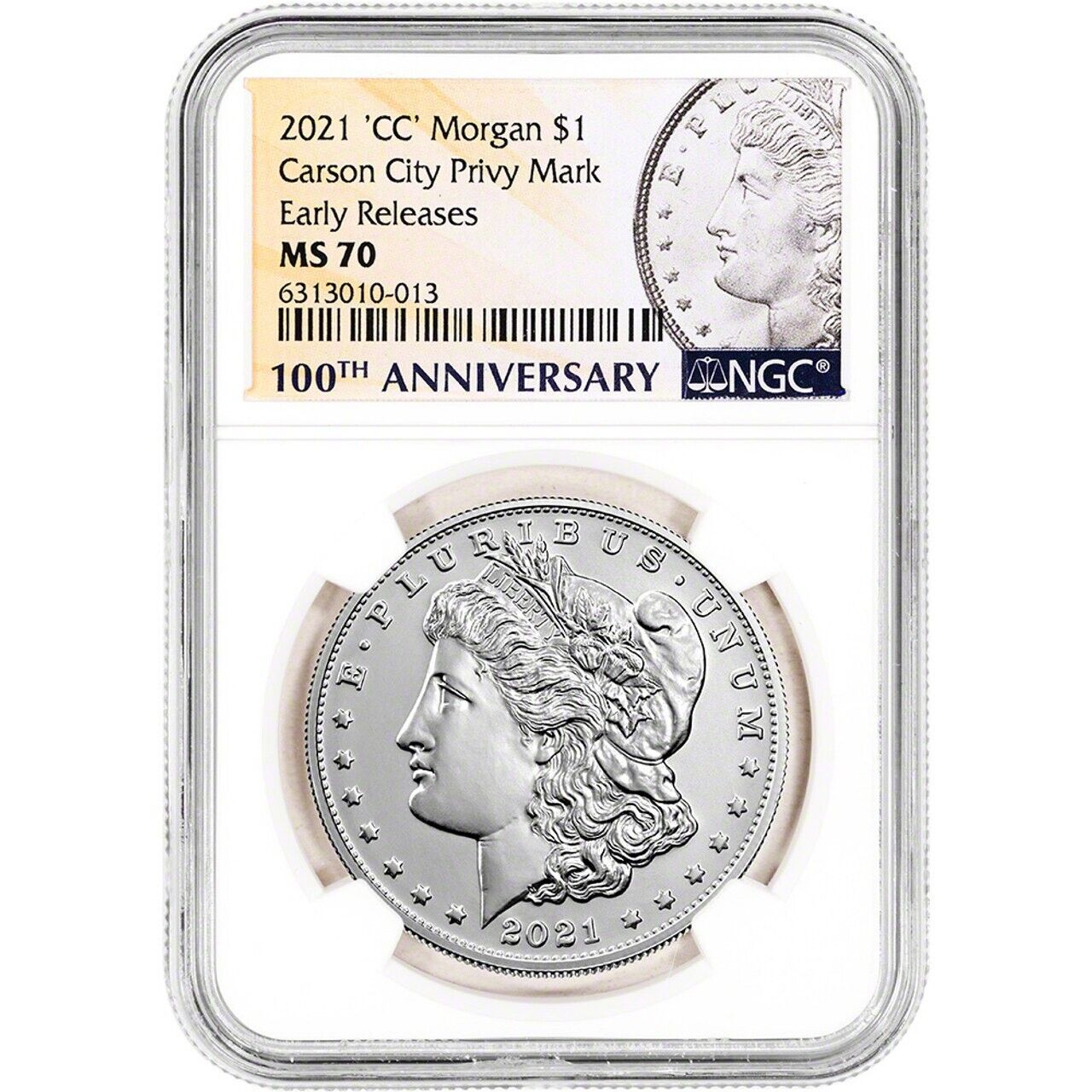 2021 CC (MS70) $1 Morgan Silver Dollar NGC ER - Carson City - Early Releases