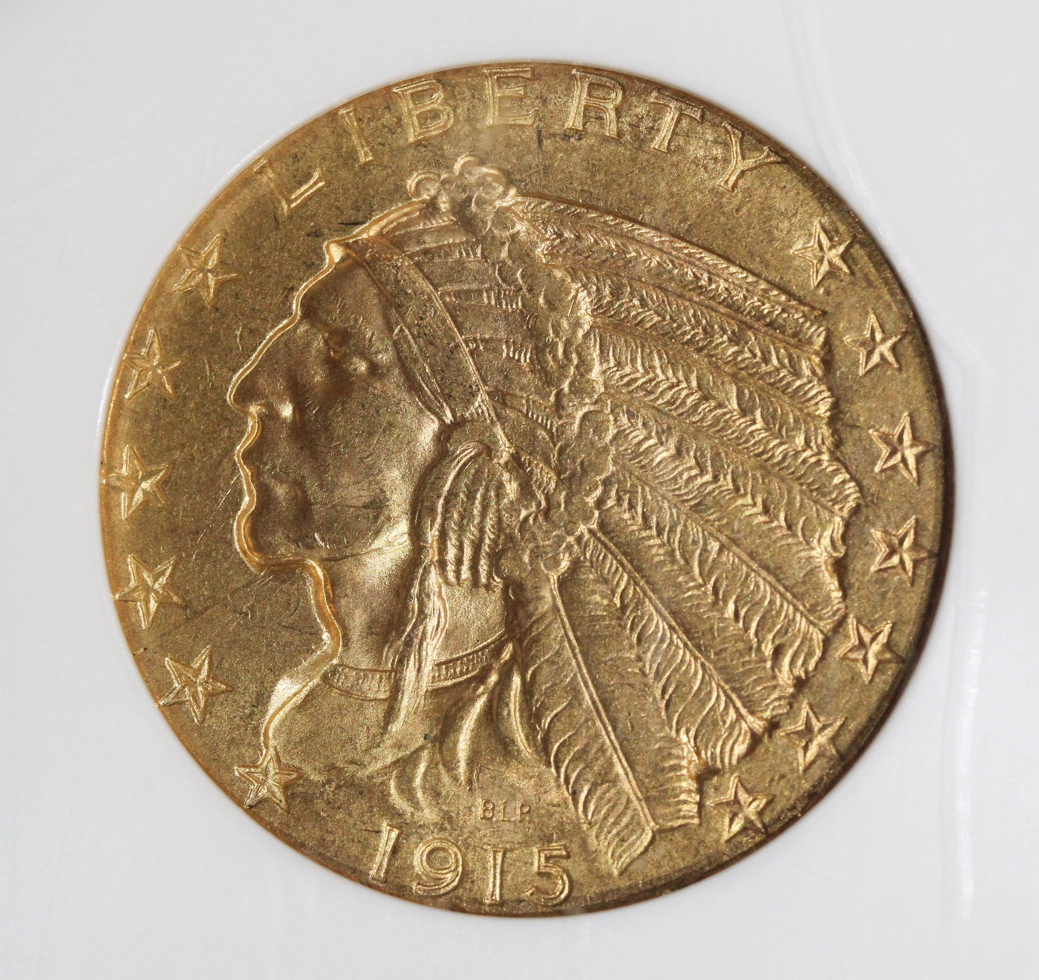 1915 (MS63) $5 Indian Head Gold Half Eagle NGC