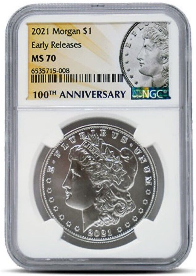 2021-P (MS70) Morgan Silver Dollar Coin NGC ER Early Releases - Philadelphia