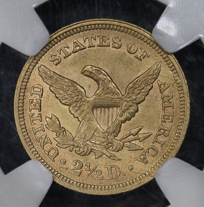 1853 (MS61 CAC) $2.50 Liberty Head Gold Quarter Eagle $2.5 NGC