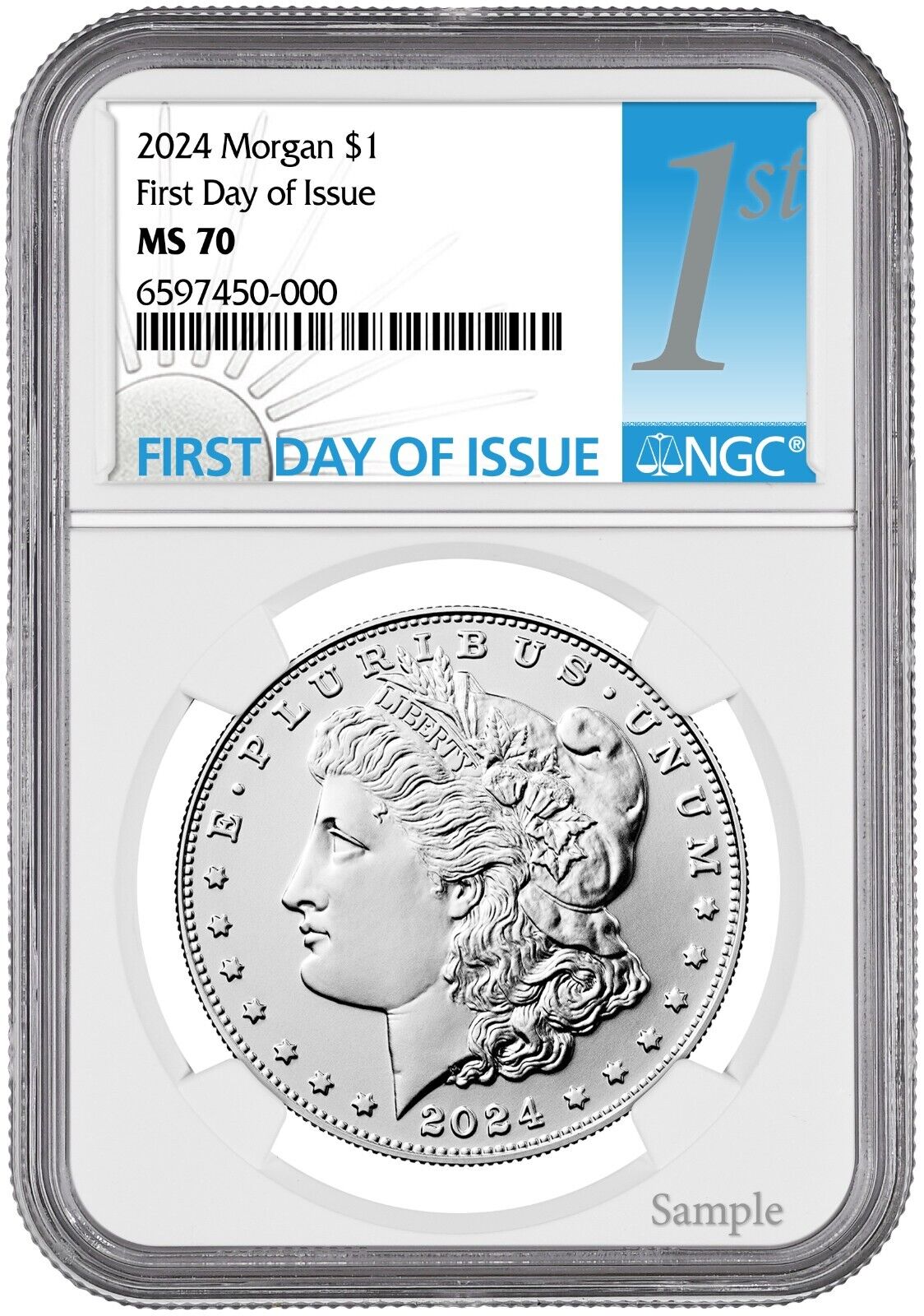 2024-P (MS70) Morgan & Peace Silver Dollar (2 Coin) First Day of Issue FDOI NGC