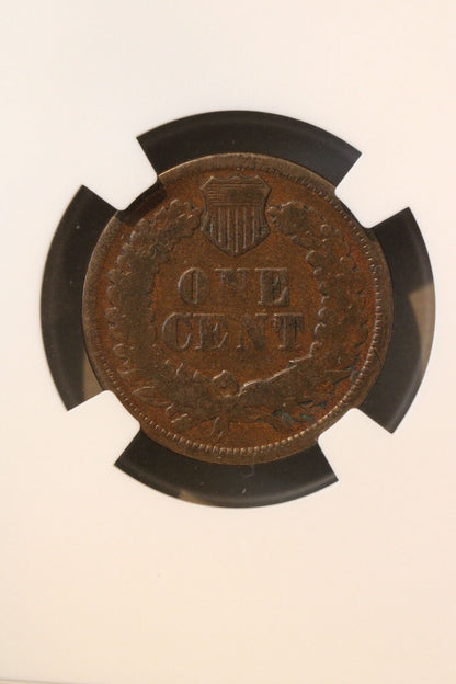 1877 (VG8) Indian Head Cent Penny 1c Key Date NGC Graded Coin