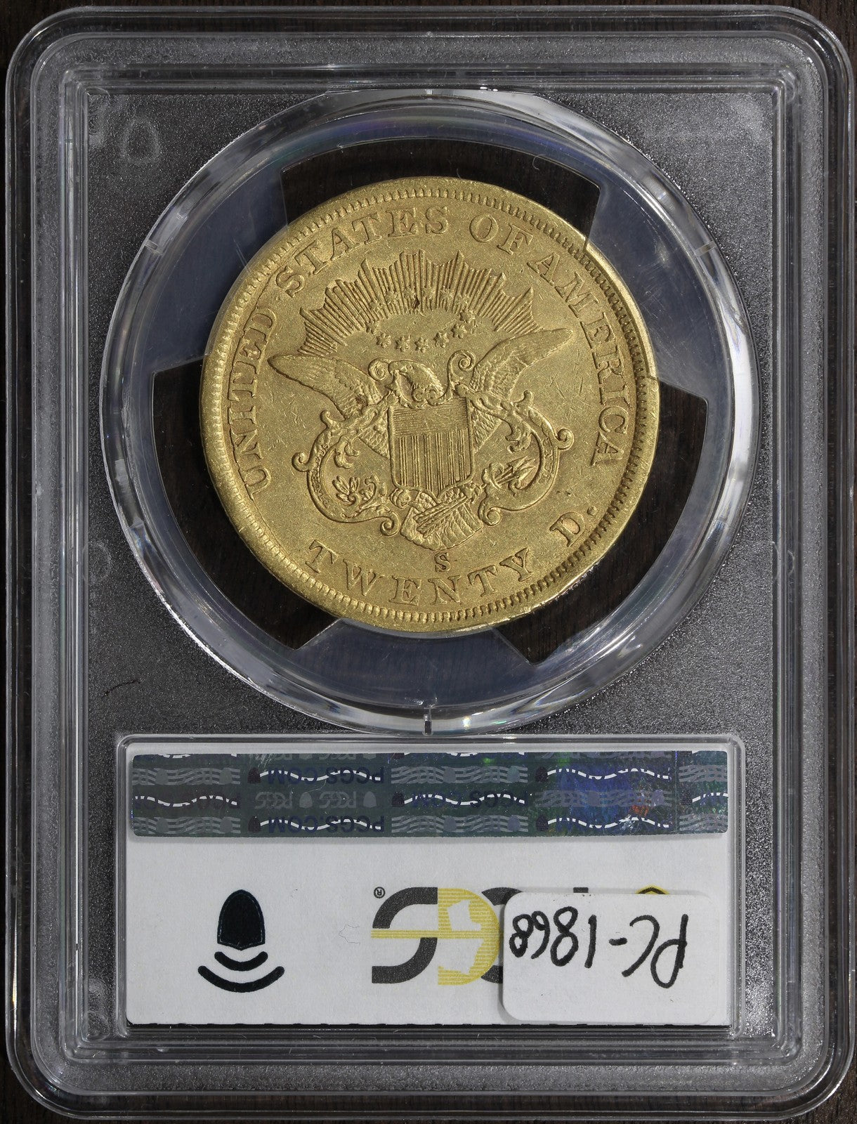 1861-S (XF40) Liberty Head Gold Double Eagle $20 PCGS - Type 1 $20 Gold