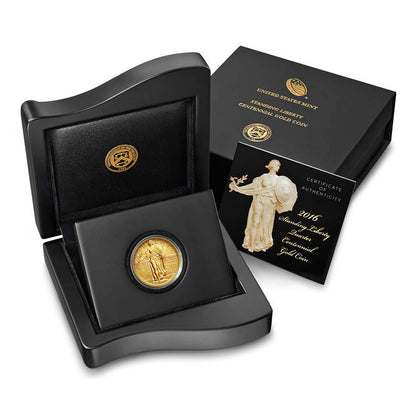 2016-W 1/4 oz Proof Gold Centennial Standing Liberty Quarter 25C Coin OGP