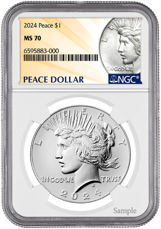 2024 (MS/PF/RP70) Six 6-Coin Set $1 Morgan & Peace Silver Dollar NGC