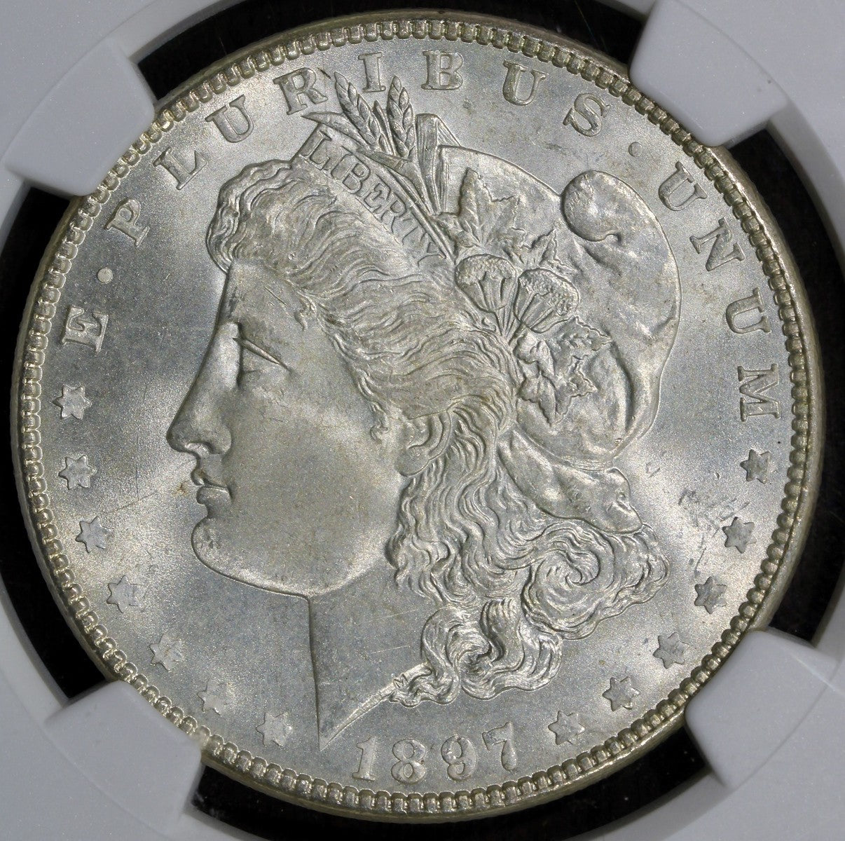1897 (MS66) Morgan Silver Dollar $1 NGC - Premium GEM