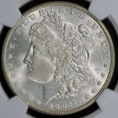 1897 (MS66) Morgan Silver Dollar $1 NGC - Premium GEM