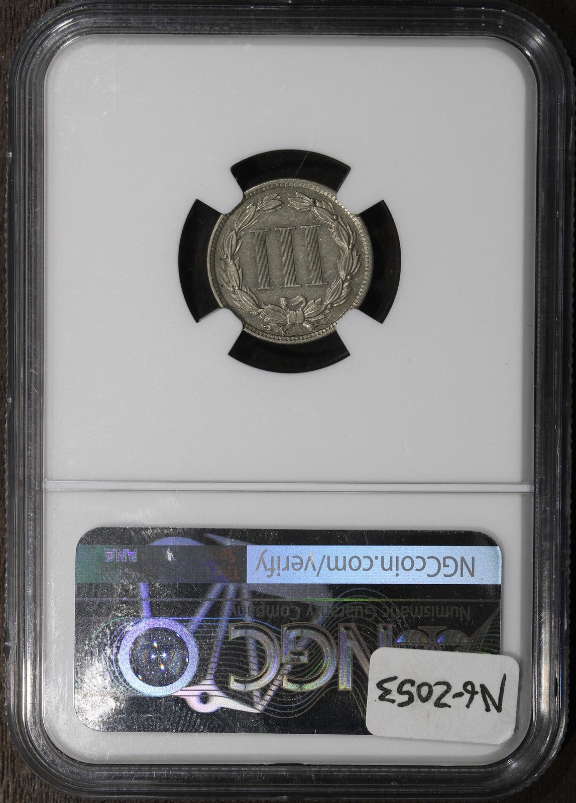 1883 (PF58) Proof Three Cent Nickel 3CN NGC
