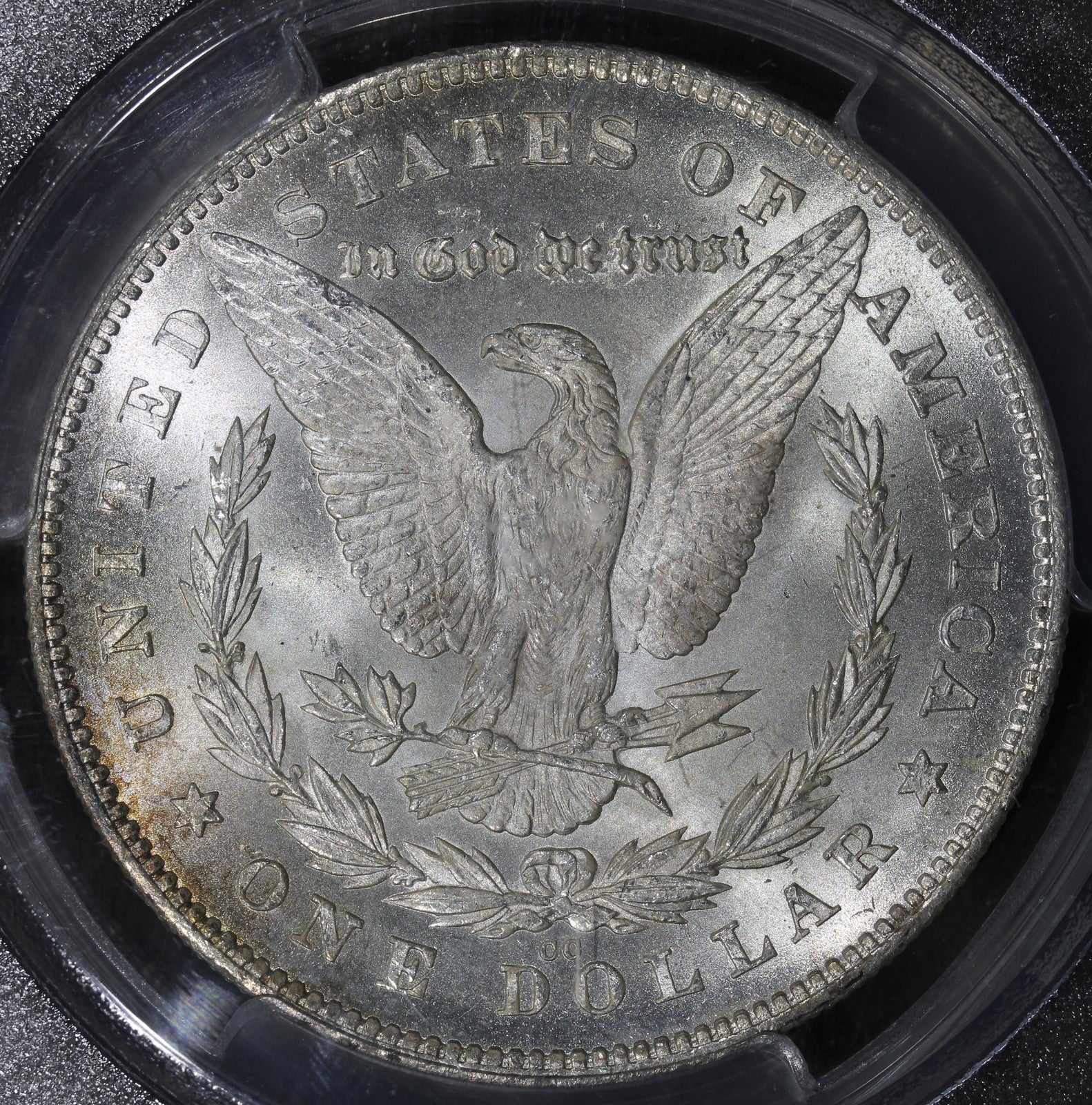 1880/79-CC (MS65+) Morgan Silver Dollar $1 PCGS - Reverse of 1878