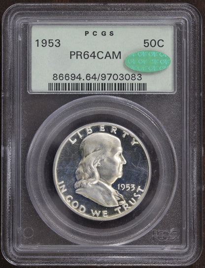 1953 (PR64 CAMEO CAC) Proof Franklin Half Dollar 50C PCGS OGH