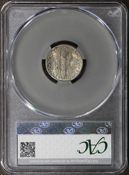 1935-S (MS63 CAC) Mercury Dime 10C CACG