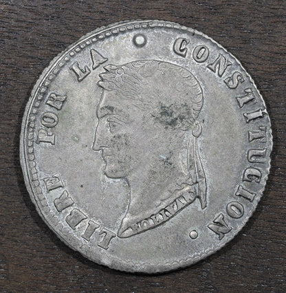 1856-Pts Bolivia Silver 4 Soles BU - Potosi Mint