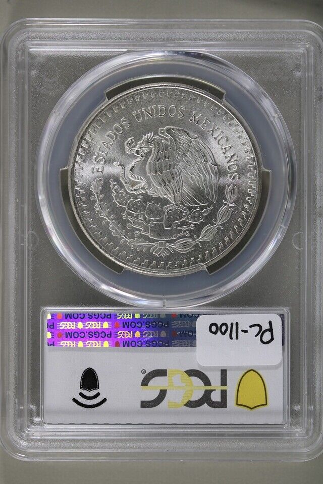 1982-Mo Mexico 1 oz Onza Silver Libertad DDO PCGS MS65 - Double Die