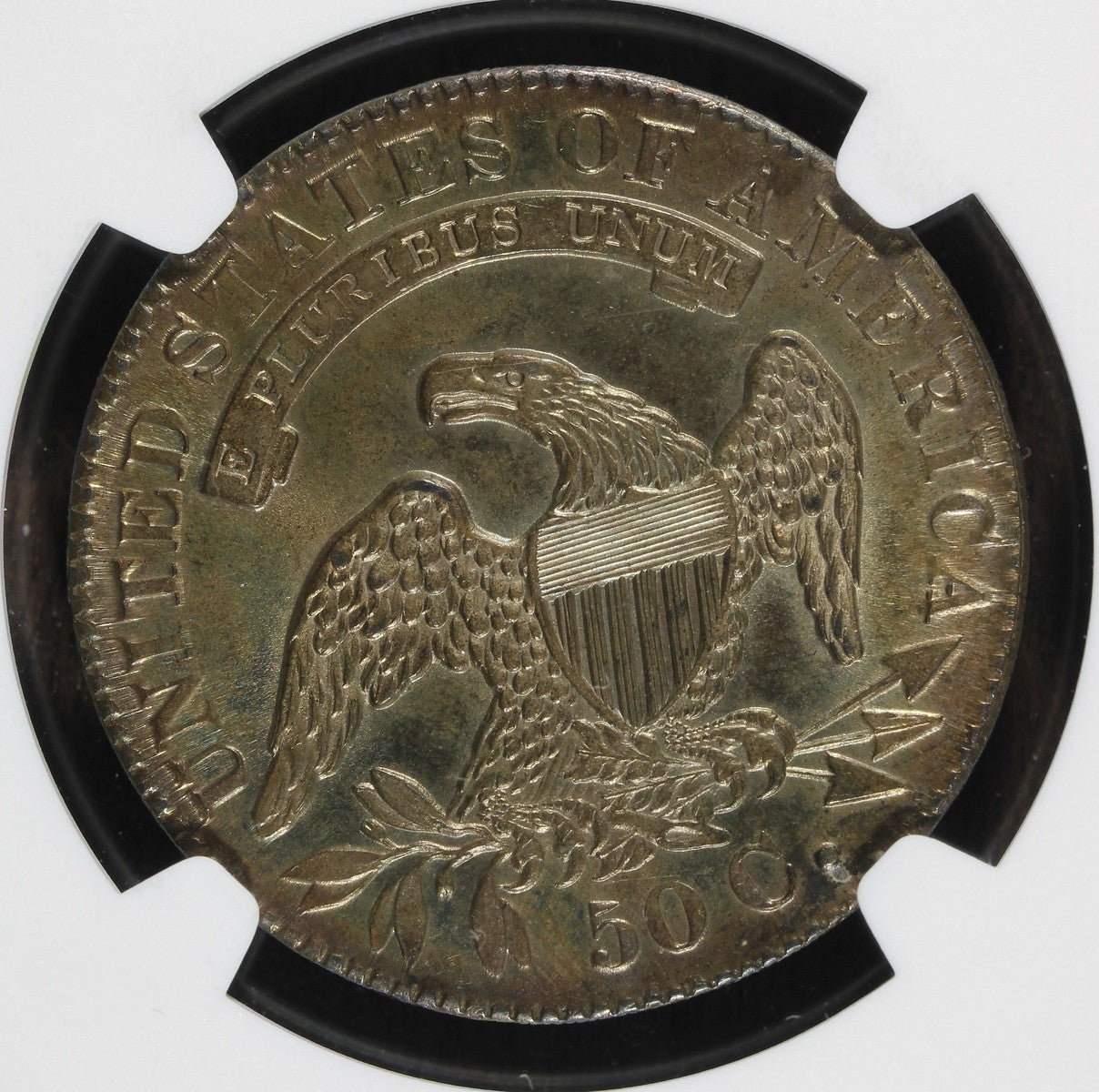1831 (MS64) Capped Bust Half Dollar 50C NGC - Beautiful RAINBOW Toning
