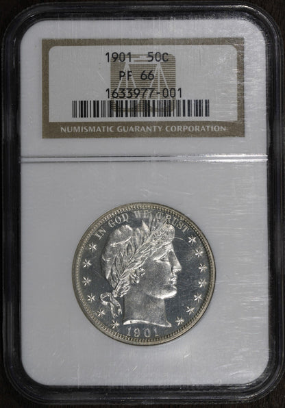 1901 (PF66) Proof Barber Half Dollar 50C NGC - Excellent Eye Appeal