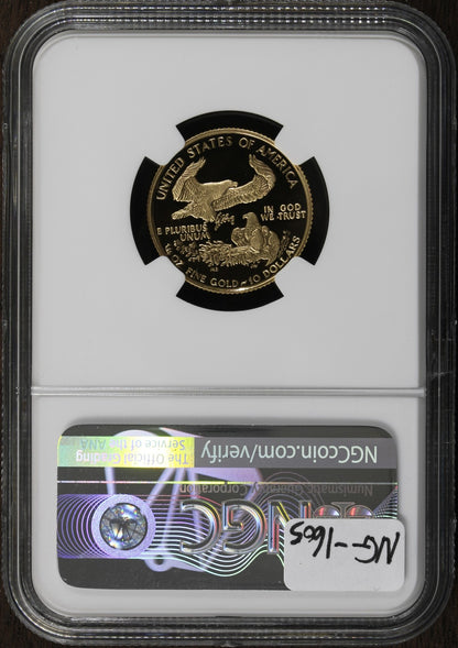 1990 (PF70 DCAM) Proof 1/4 oz American Gold Eagle $10 AGE NGC - Flawless