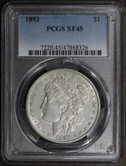 1893 (XF45) Morgan Silver Dollar $1 PCGS - KEY date