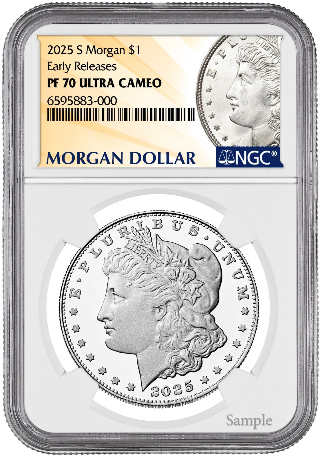 2025-S (PF70) Proof Morgan & Peace Silver Dollar (2 Coin Set) ER NGC Presale