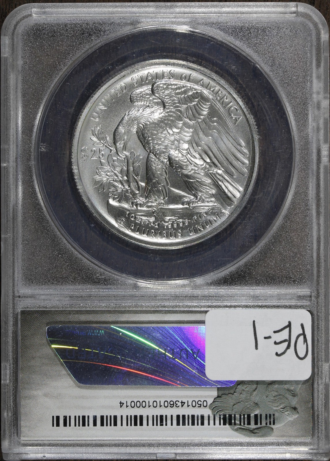 2017 (MS70) 1 oz High Relief Palladium Eagle $25 ANACS - First Strike