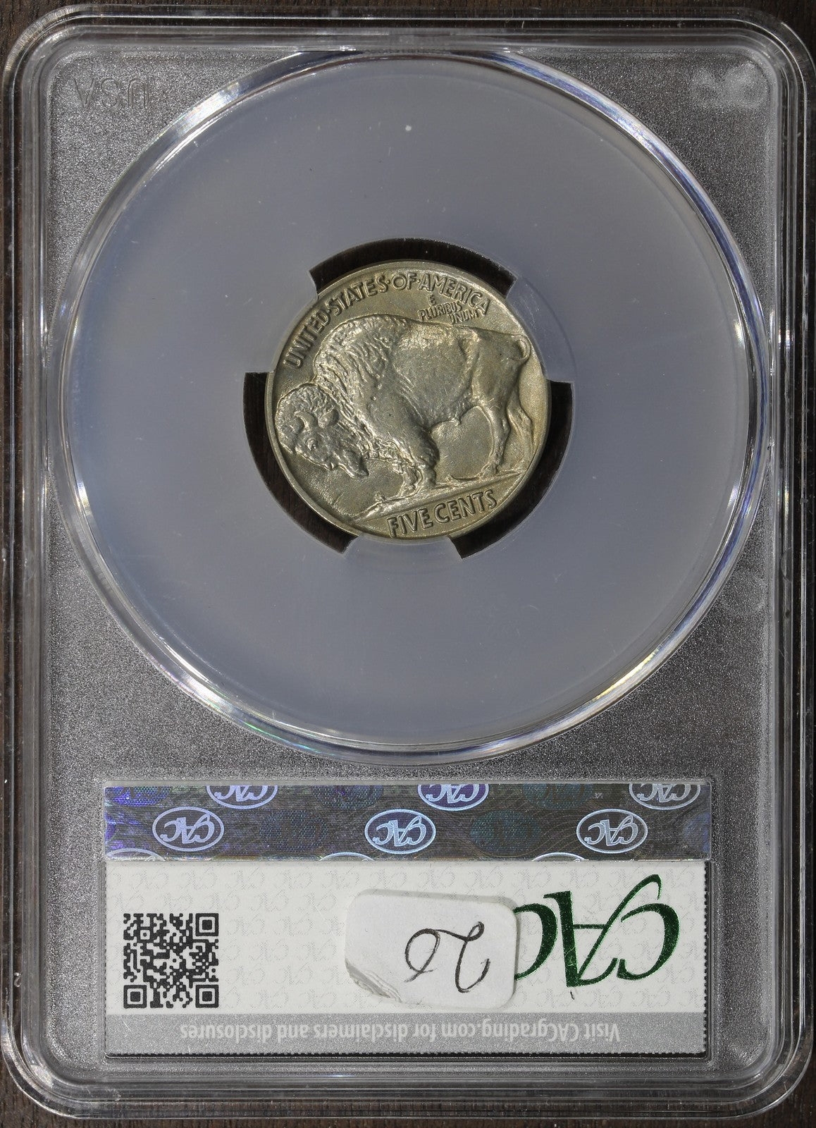 1936 (AU58+ CAC) Buffalo Nickel 5C CACG - PLUS