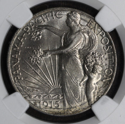 1915-S (MS64) Panama Pacific Commemorative Silver Half Dollar 50C NGC