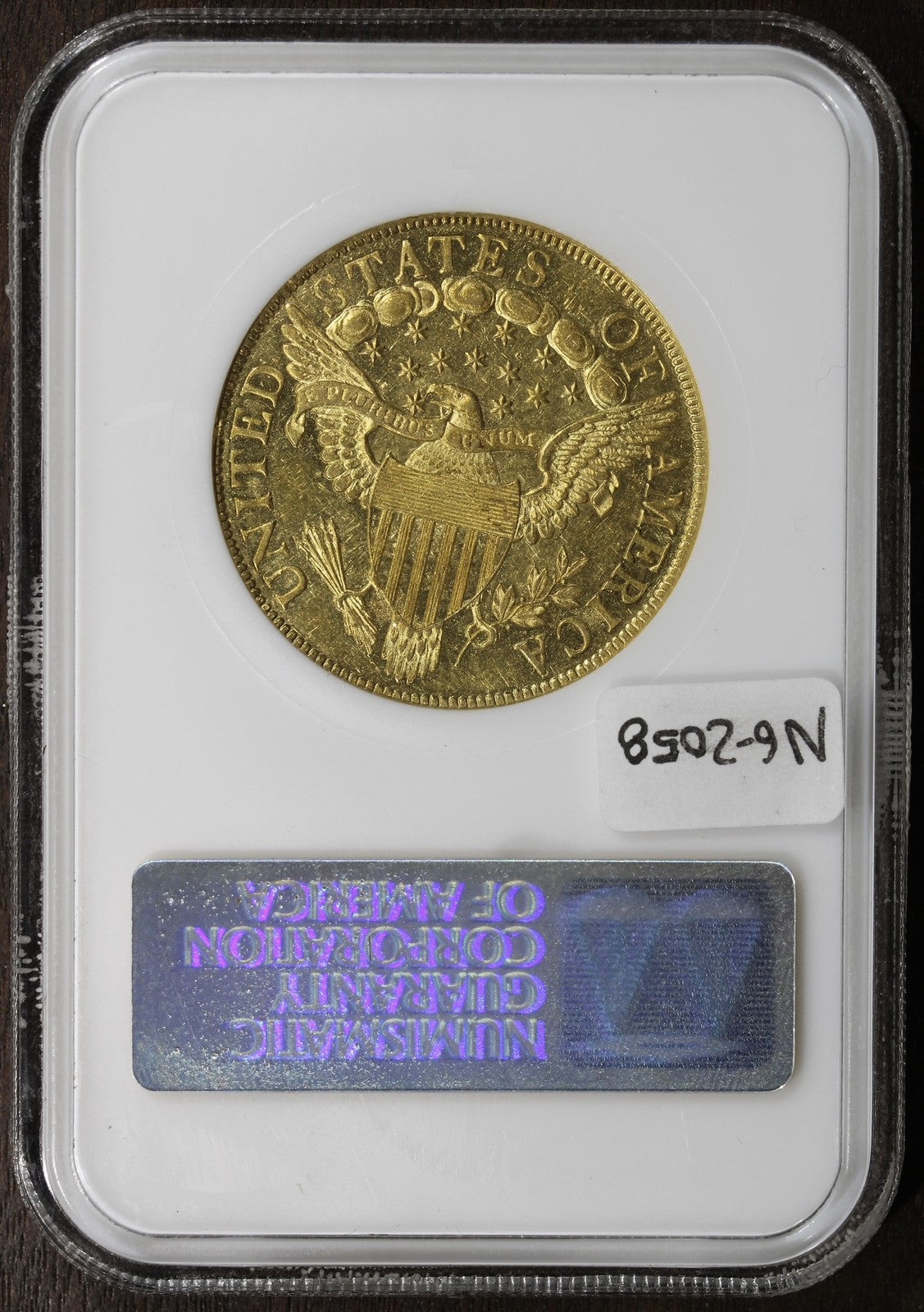 1801 (AU55 CAC) Draped Bust Gold Eagle $10 NGC Fatty Old Holder