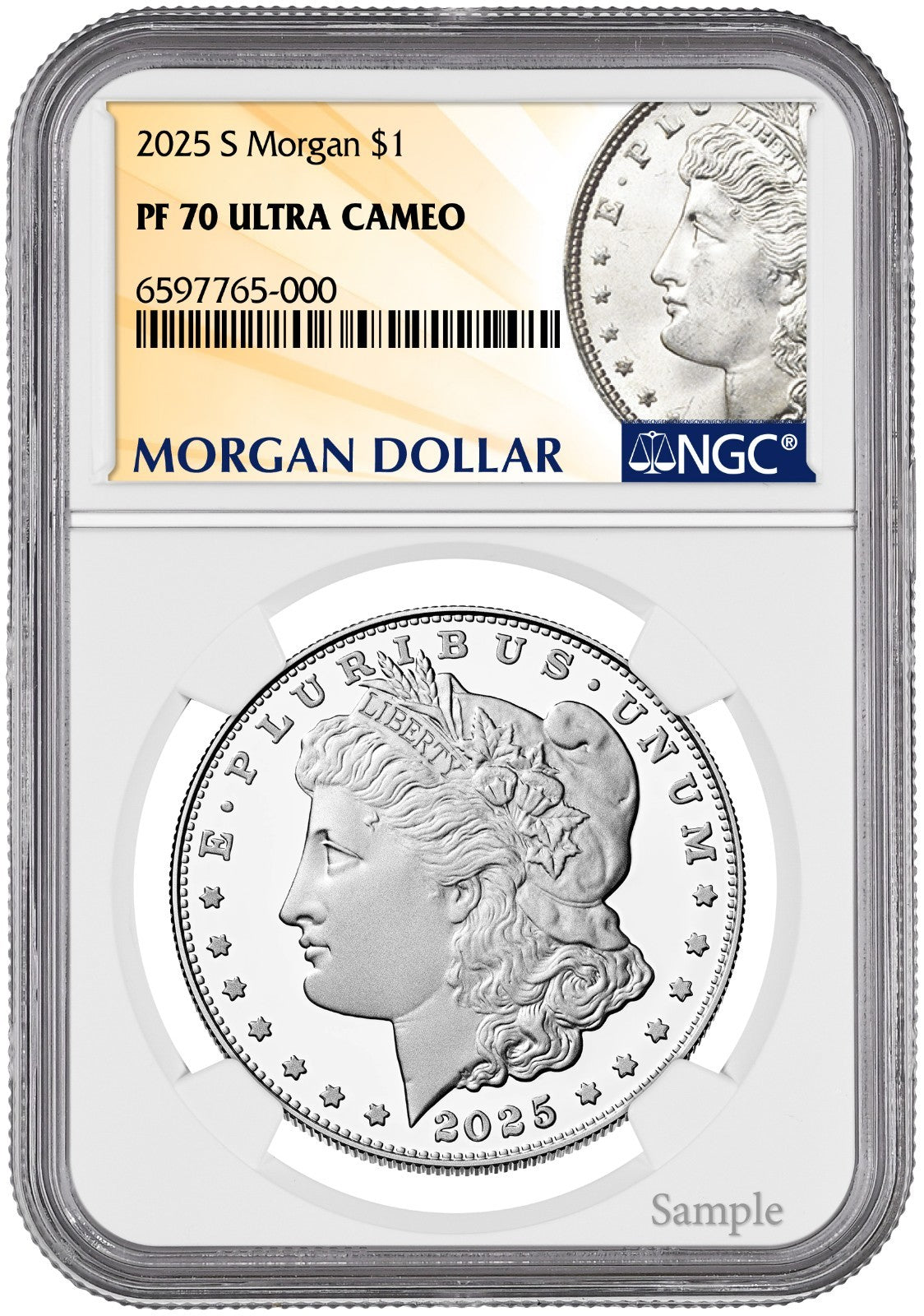 2025-S (PF70) Proof Morgan & Peace Silver Dollar (2 Coin Set) NGC Presale