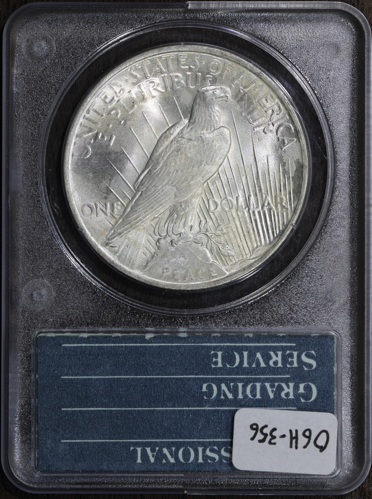 1923 (MS63) Peace Silver Dollar $1 PCGS OGH - RATTLER