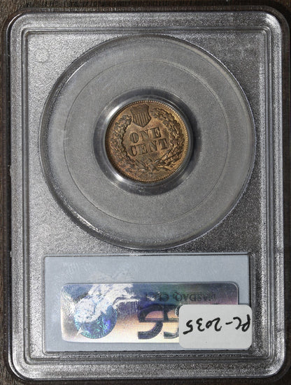 1865 (MS63RB CAC) Indian Head Cent 1C PCGS - Fancy 5