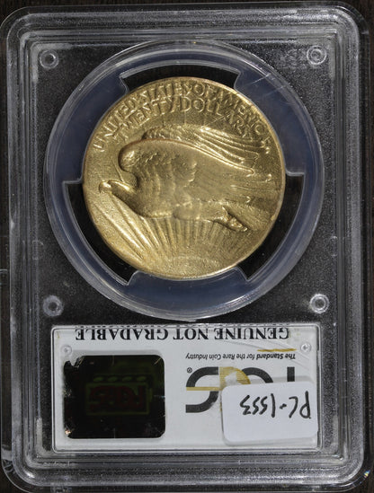 1907 (VF Detail) High Relief Saint St. Gaudens Double Eagle $20 PCGS - Wire Edge