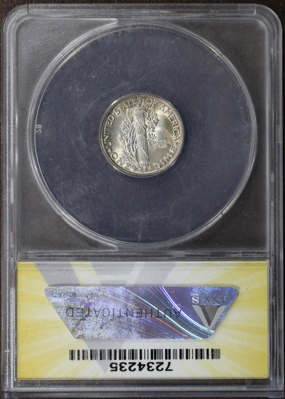 1944-S (MS65FB) Mercury Dime 10C ANACS - Great Toning